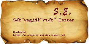 Sövegjártó Eszter névjegykártya