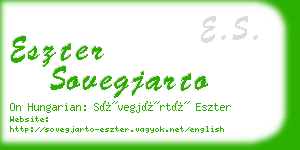 eszter sovegjarto business card